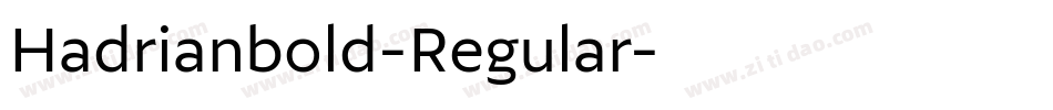 Hadrianbold-Regular字体转换