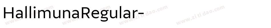 HallimunaRegular字体转换