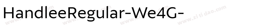 HandleeRegular-We4G字体转换 HandleeRegular-We4G字体转换