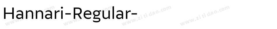 Hannari-Regular字体转换