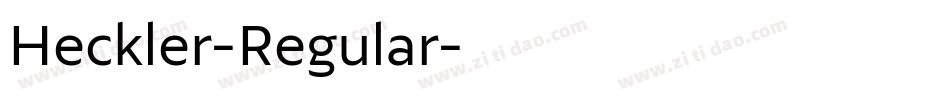 Heckler-Regular字体转换