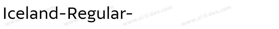 Iceland-Regular字体转换
