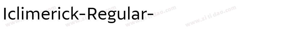 Iclimerick-Regular字体转换