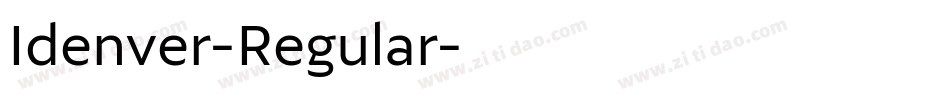 Idenver-Regular字体转换