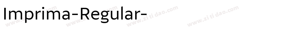 Imprima-Regular字体转换