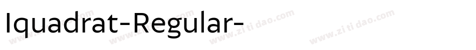 Iquadrat-Regular字体转换