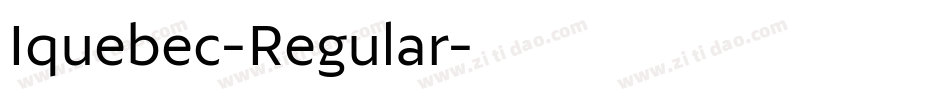 Iquebec-Regular字体转换