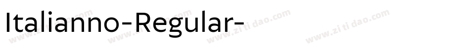 Italianno-Regular字体转换
