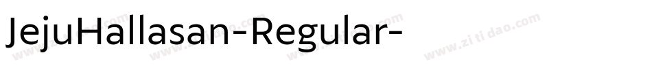 JejuHallasan-Regular字体转换