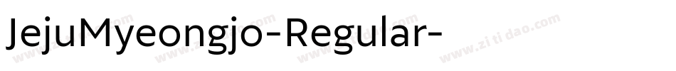 JejuMyeongjo-Regular字体转换