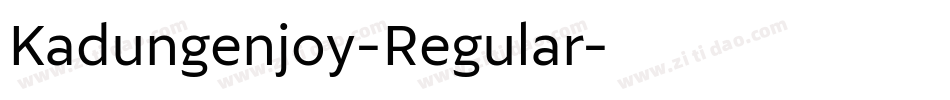 Kadungenjoy-Regular字体转换