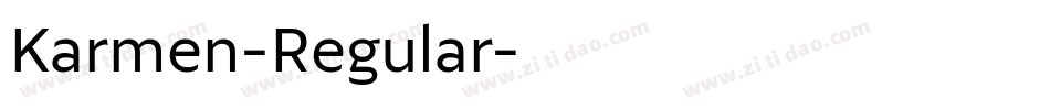 Karmen-Regular字体转换