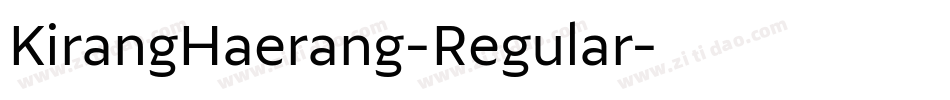 KirangHaerang-Regular字体转换