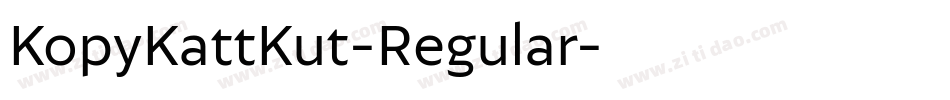 KopyKattKut-Regular字体转换