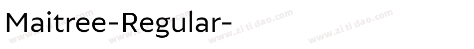 Maitree-Regular字体转换