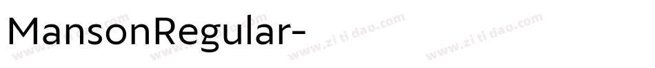 MansonRegular字体转换
