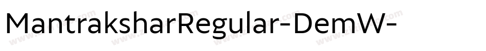 MantraksharRegular-DemW字体转换