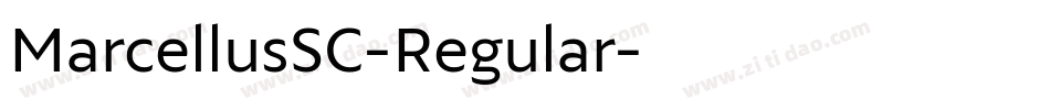 MarcellusSC-Regular字体转换
