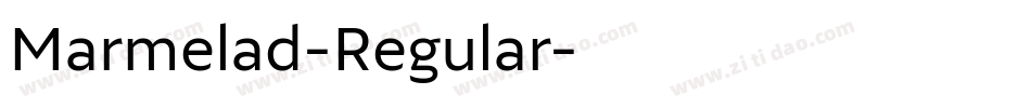 Marmelad-Regular字体转换