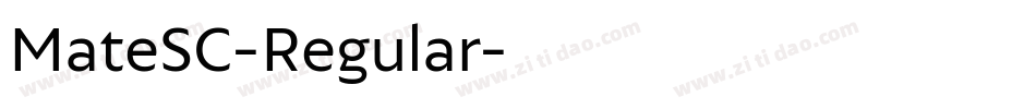 MateSC-Regular字体转换