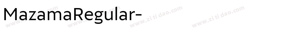 MazamaRegular字体转换