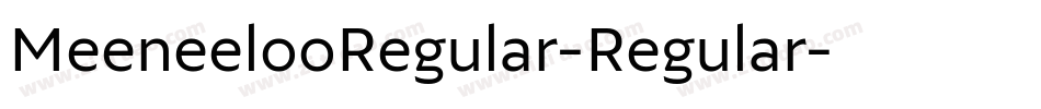 MeeneelooRegular-Regular字体转换