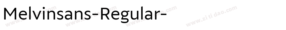 Melvinsans-Regular字体转换