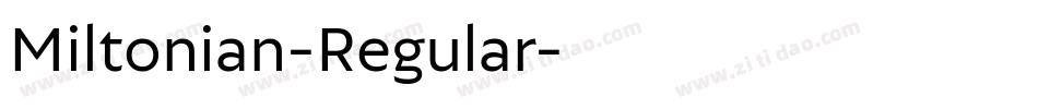 Miltonian-Regular字体转换