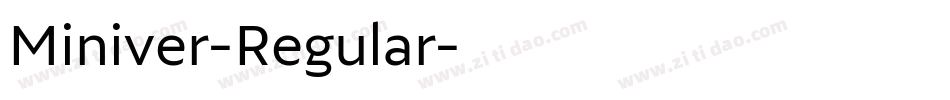 Miniver-Regular字体转换