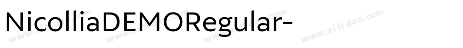 NicolliaDEMORegular字体转换