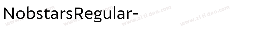 NobstarsRegular字体转换