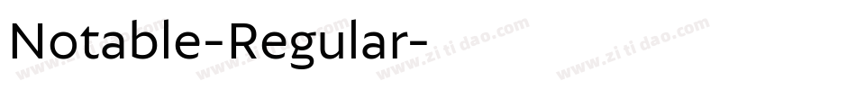 Notable-Regular字体转换