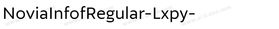 NoviaInfofRegular-Lxpy字体转换