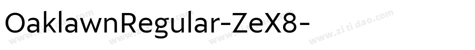 OaklawnRegular-ZeX8字体转换