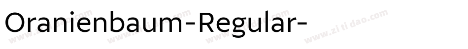 Oranienbaum-Regular字体转换