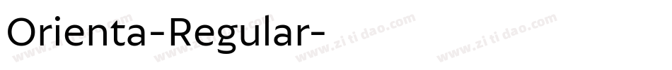Orienta-Regular字体转换