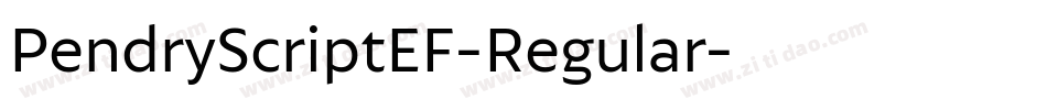 PendryScriptEF-Regular字体转换