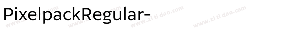 PixelpackRegular字体转换