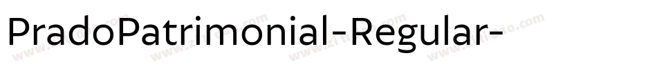 PradoPatrimonial-Regular字体转换