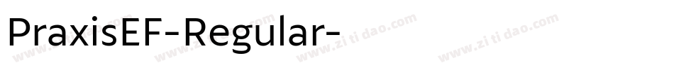PraxisEF-Regular字体转换