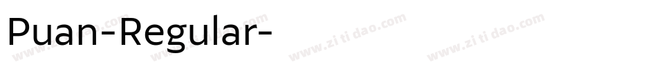 Puan-Regular字体转换