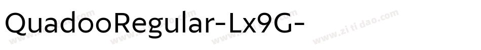 QuadooRegular-Lx9G字体转换