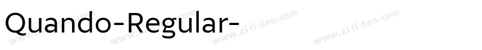 Quando-Regular字体转换