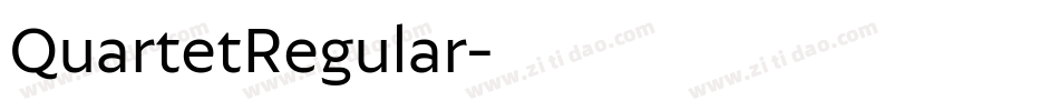 QuartetRegular字体转换 QuartetRegular字体转换