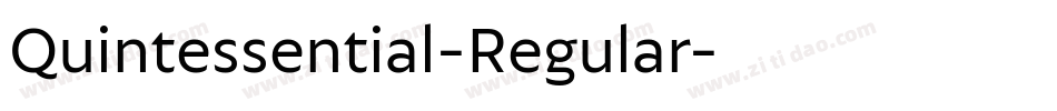 Quintessential-Regular字体转换