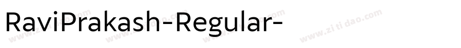 RaviPrakash-Regular字体转换