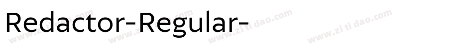 Redactor-Regular字体转换