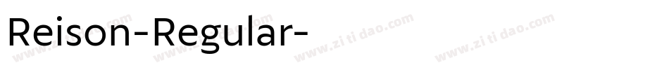 Reison-Regular字体转换