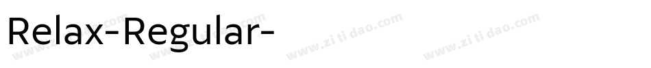 Relax-Regular字体转换