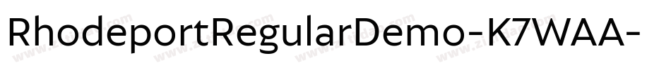 RhodeportRegularDemo-K7WAA字体转换